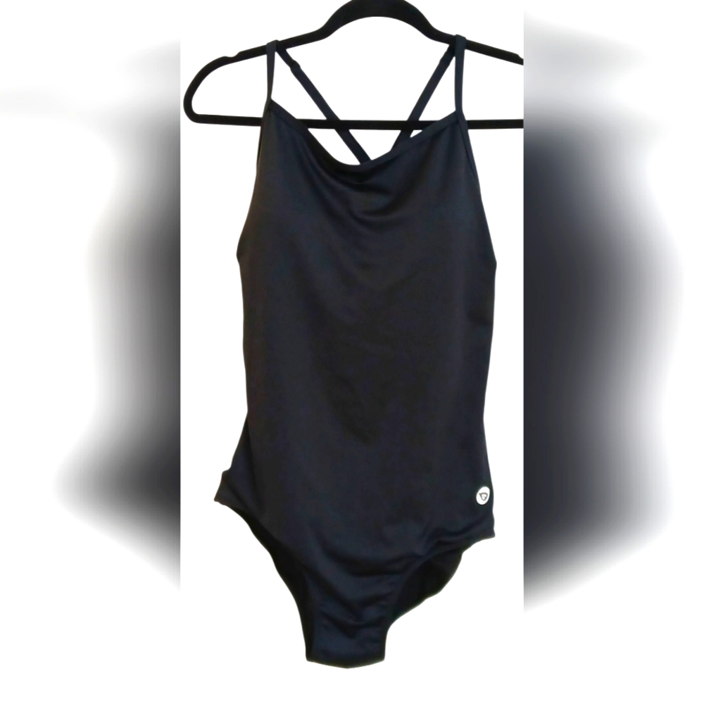 Baleaf Women's Black Athletic Training Adjustable Strap  Swimsuit-Size XL NWT